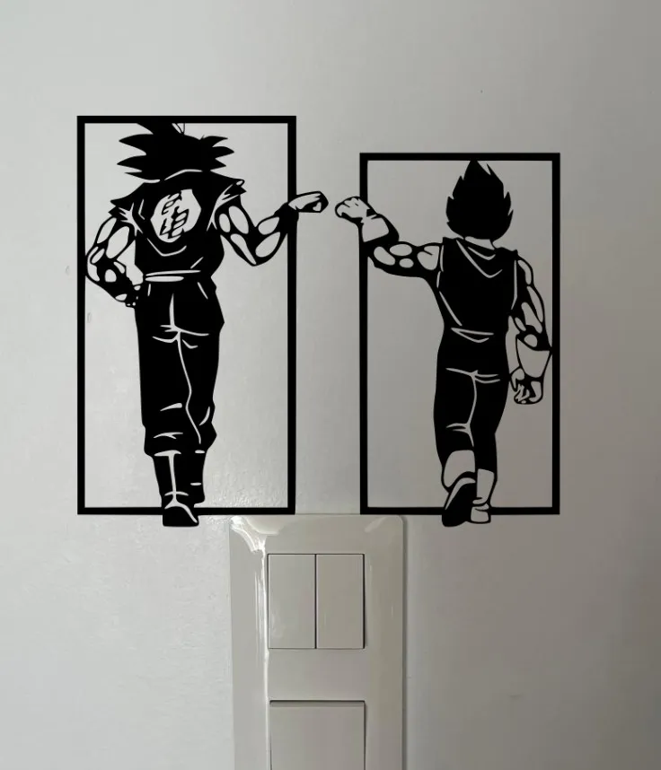 Wall decor Son Goku and Vegeta