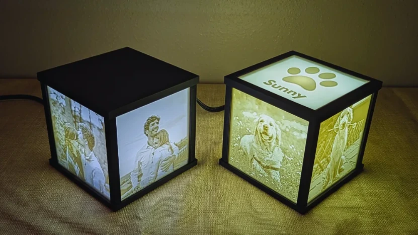 normal lithophane box (send your  4 images on whatsapp)